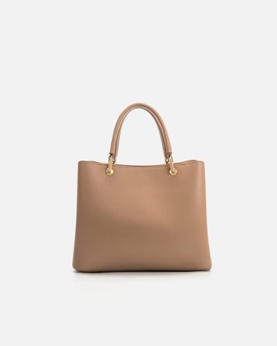 شنطة نسائيه بتصميم كلاسيك بلون بني