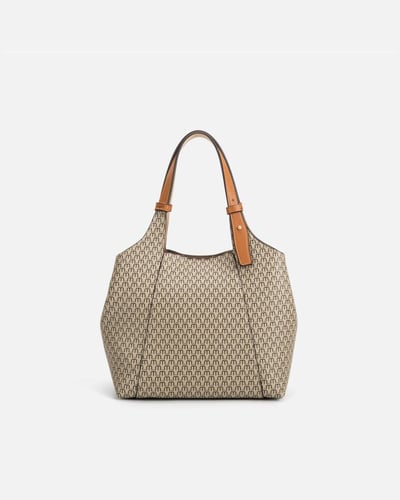 شنطة نسائيه من الجلد بلون بيج