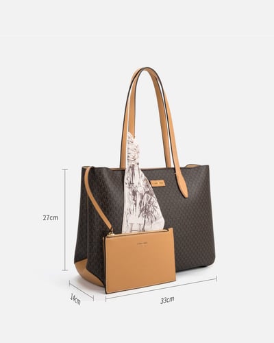 شنطة نسائية إمزوري بلون بني