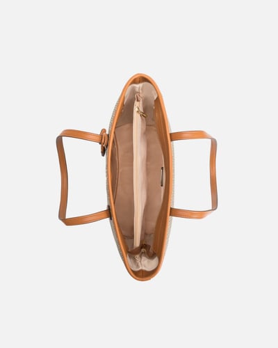 شنطة نسائية إمزوري باللون البيج