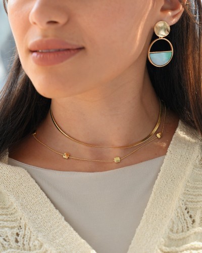 سلسال نسائي إمزوري بلون ذهبي