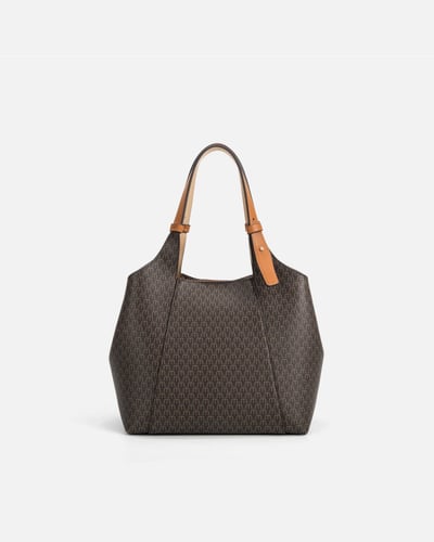 شنطة نسائيه من الجلد بلون بني