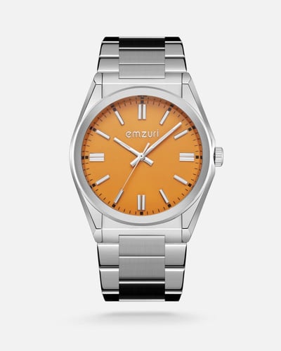 ساعة رجاليه بسير ستيل بلون فضي