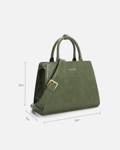 شنطة نسائية كلاسيك بلون أخضر من امزوري