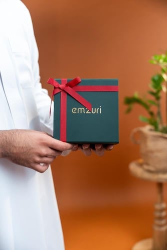 ساعة رجالية جلد من إمزوري بلون بني