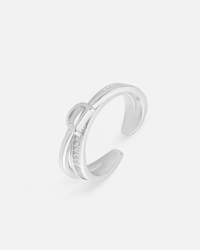 خاتم نسائي فضي أنيق من ايمزوري