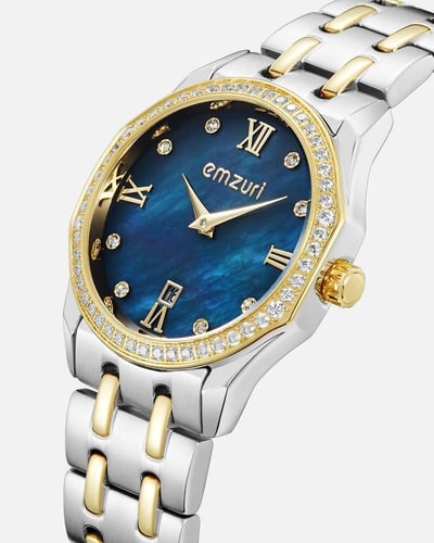 ساعة نسائية من امزوري بلون ذهبي وفضي