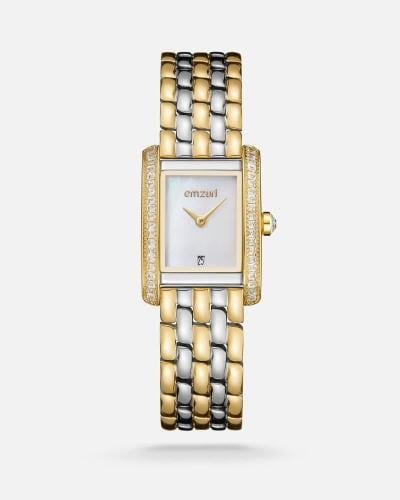 ساعة نسائية من امزوري بلون ذهبي وفضي