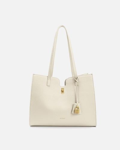 شنطة نسائية فاخرة بلون أبيض من امزوري