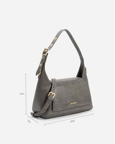 شنطة نسائية أنيقة بلون رمادي من امزوري