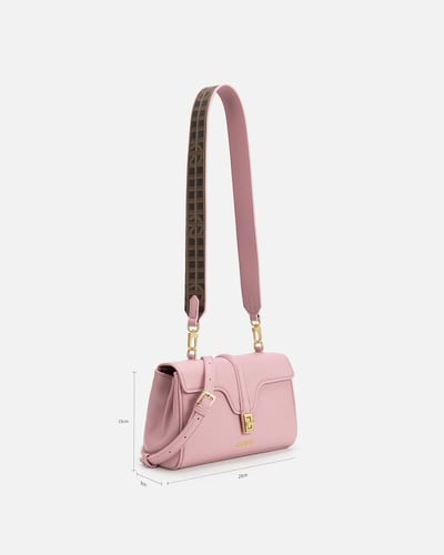 شنطة نسائية أنيقة بلون وردي من امزوري