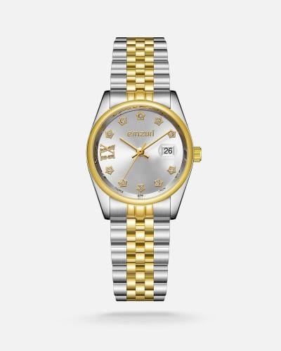 ساعة نسائية من ايمزوري بلون ذهبي وفضي