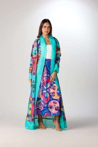 Parrot fish abaya