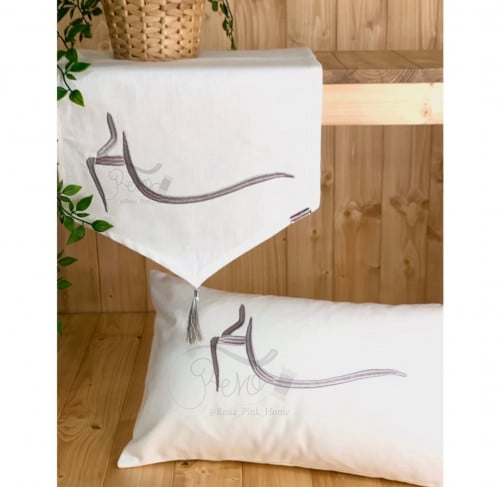 طقم (خدادية مستطيلةمع حشوة+ مفرش )