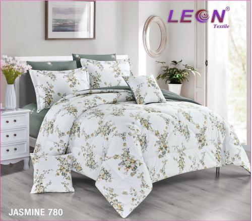 مفرش ليون نفرونص 4 قطع قطن مشجر / 780