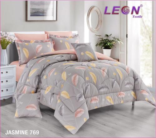 مفرش ليون نفرين 8 قطع قطن مشجر /769