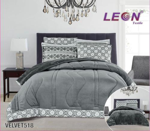 انيق / مفرش ليون نفرين مخمل فرو