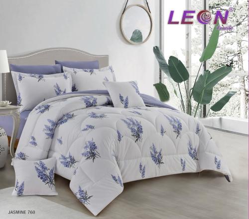 مفرش ليون نفرونص 4 قطع قطن مشجر / 760