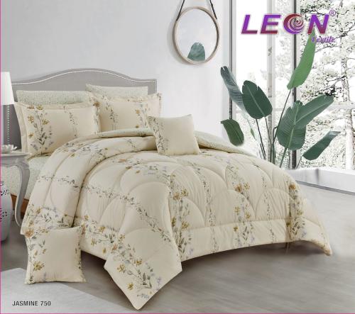 مفرش ليون نفرونص 4 قطع قطن مشجر / 750