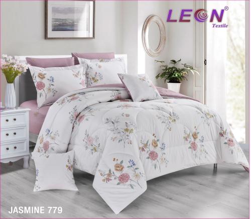 مفرش ليون نفرين 8 قطع قطن مشجر /779