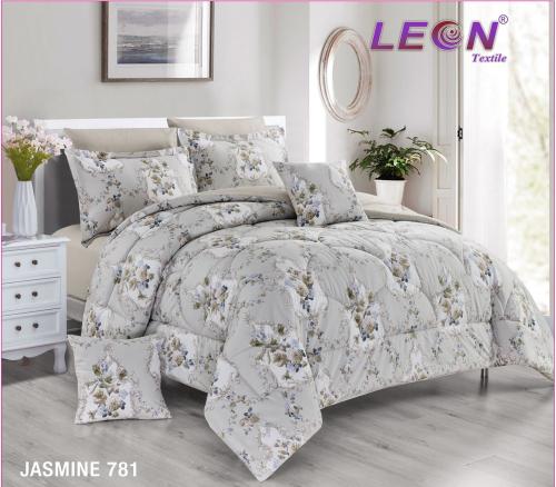 مفرش ليون نفرونص 4 قطع قطن مشجر / 781