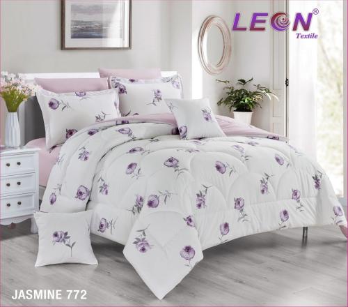 مفرش ليون نفرين 8 قطع قطن مشجر /772