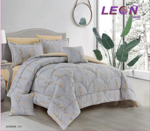 مفرش ليون نفرونص 4 قطع قطن مشجر / 757