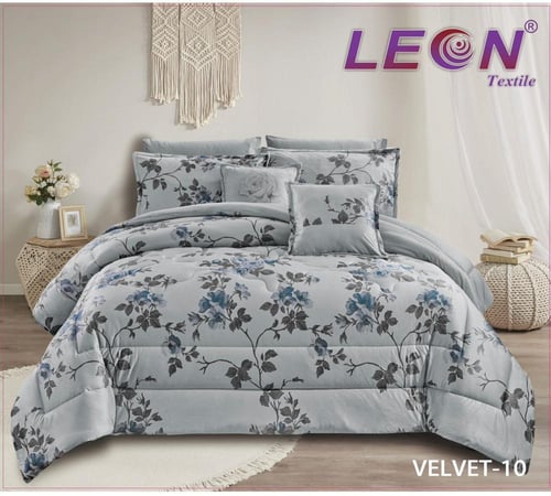 مفرش ليون فلفت مشجر مخمل شتوي