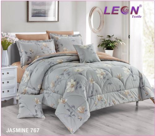 مفرش ليون نفرونص 4 قطع قطن مشجر / 767