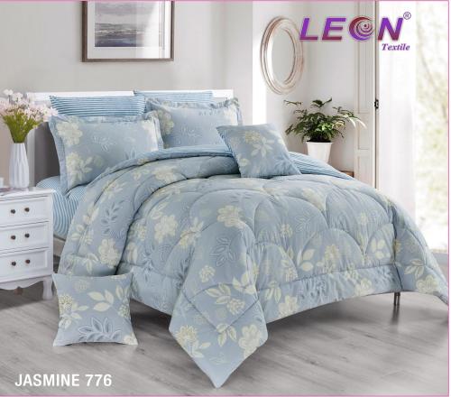 مفرش ليون نفرونص 4 قطع قطن مشجر / 776