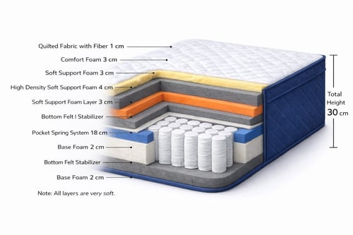 مرتبة ليون دايموند VIP-ضمان 12 سنة+ هدية مفرش قطن...