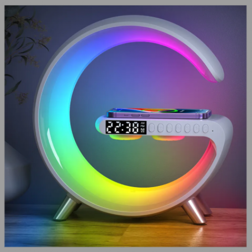 شاحن لاسلكي متعدد الوظائف إضاءة متعددة الالوان وسا...