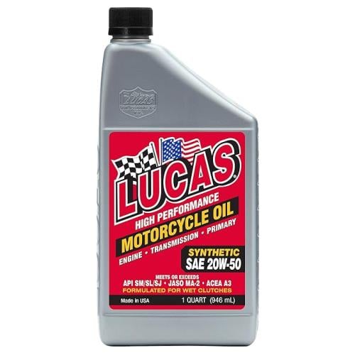 زيت دراجات لوكاس 20W50 تخليقي بالكامل 946 ملي