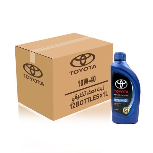زيت محرك تويوتا 10W40 نصف تخليقي كرتون 12 لتر