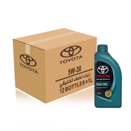 زيت محرك تويوتا 5W30 نصف تخليقي كرتون 12 لتر