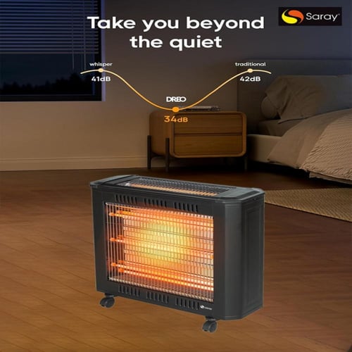 دفاية سراي مربعة كهربائية 2150 واط سيراميك مع عجلا...