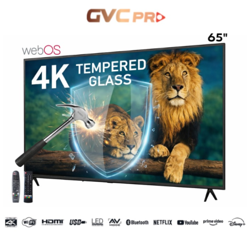 شاشة جي في سي برو سمارت ضد الكسر 65 بوصة 4K WebOS...