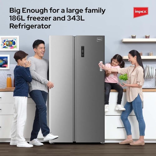 ثلاجة امبكس دولابي 542 لتر 19.1 قدم انفرتر استيل I...