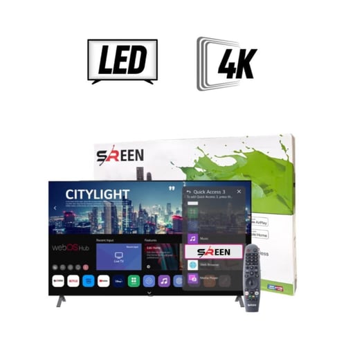 سرين شاشة تلفزيون سمارت 65 بوصة - 4K QLED - نظام ت...