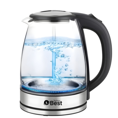 غلاية تكنوبست زجاج استيل 1.8 لتر 1500 واط مع مؤشر...