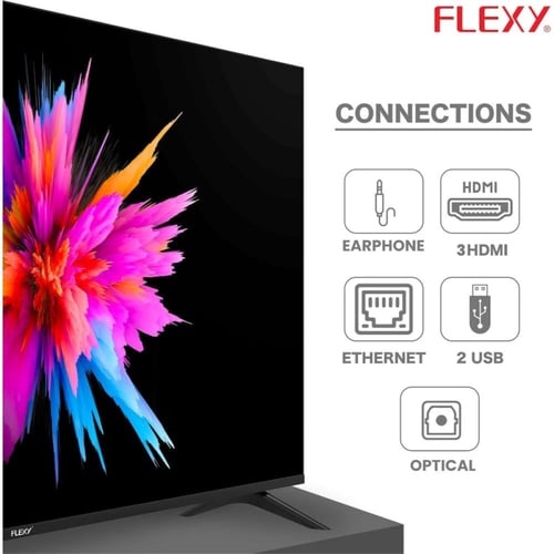 فلكسي شاشة تلفزيون 60 بوصة سمارت FX60UWEBSY - 4K U...