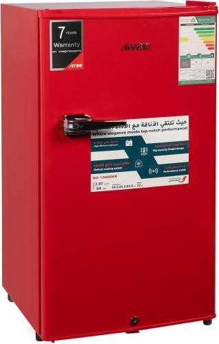 ثلاجة ارو 3 قدم 84 لتر لون احمر RO-100RDKR