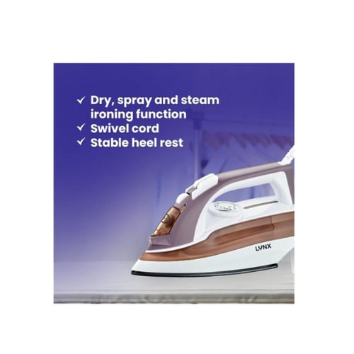 لينكس مكواة بخار - 1600 واط - أبيض وبني - LY-IR-30...