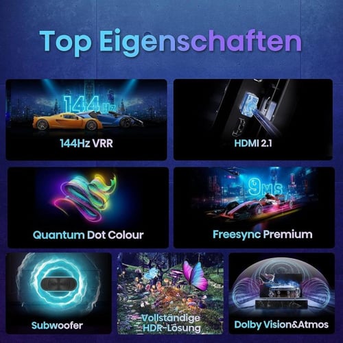 هايسنس شاشة سمارت - 65 بوصة - 4K QLED - موديل 65E7...