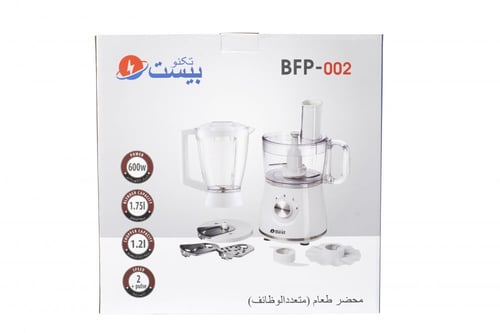تكنو بست محضرة طعام - 600 واط - اناء التقطيع - 1.2...