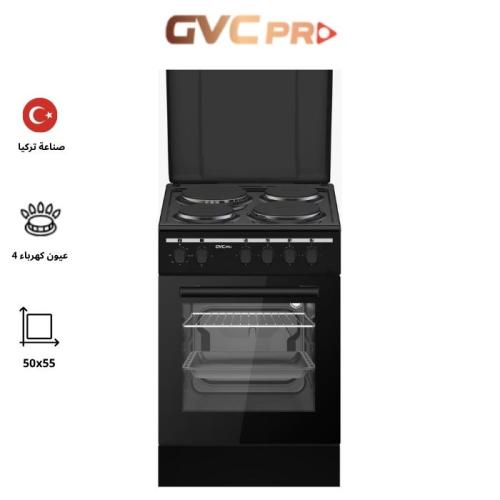 فرن كهرباء 4 عيون حجر تركي اسود GVCSI-5055HPB GVC...
