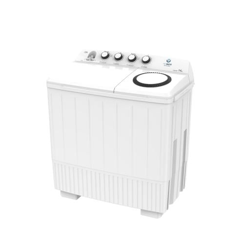 بروماتيك غسالة حوضين تحميل علوي - 14 كغ - أبيض - N...