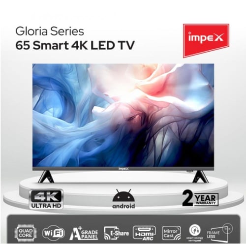 امبيكس جلوريا شاشة تلفزيون سمارت 65 بوصة - 4K - نظ...