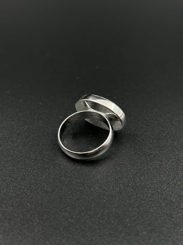 ماركينا | خاتم ملكي فضه عيار 925 - أسود معرق