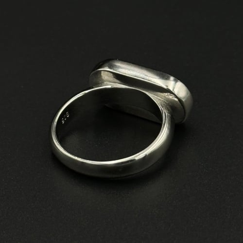 ببر | خاتم ملكي أسطواني فضة عيار 925 - عسلي مخطط